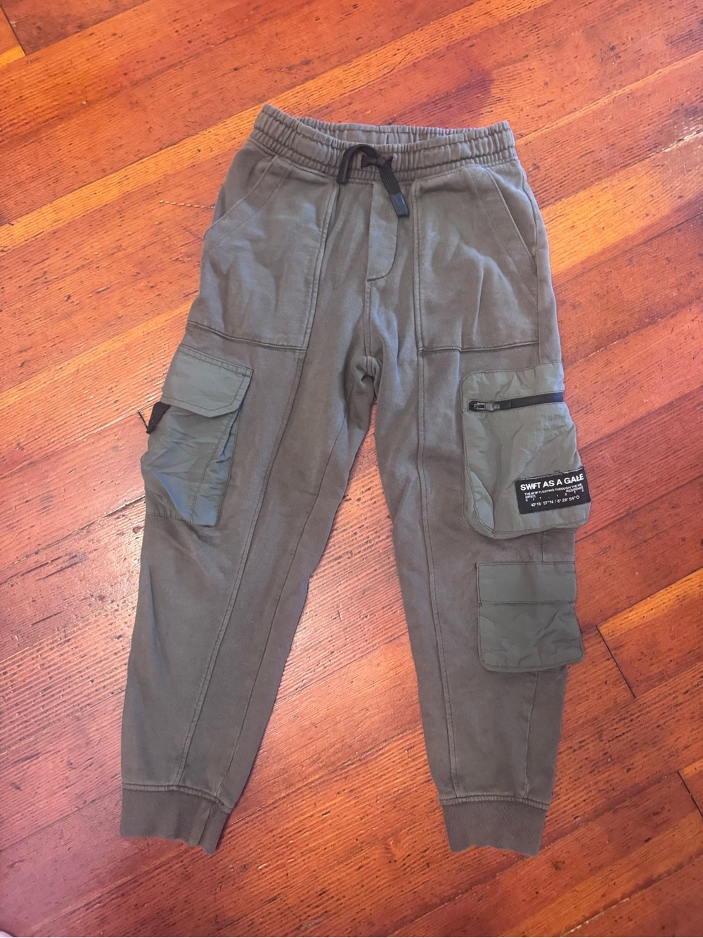 Kids Zara Olive Green Cargo Jogger Pants